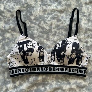 Pink Victorias Secret Floral Sports Bra Size 32B